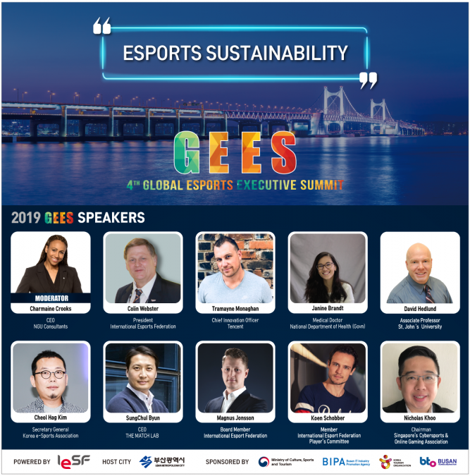 “ESPORTS SUSTAINABILITY” – Speakers for GEES 2019