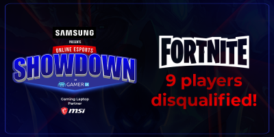 Fortnite removed from official title list of Samsung Online Esports Showdown due to widespread collusion