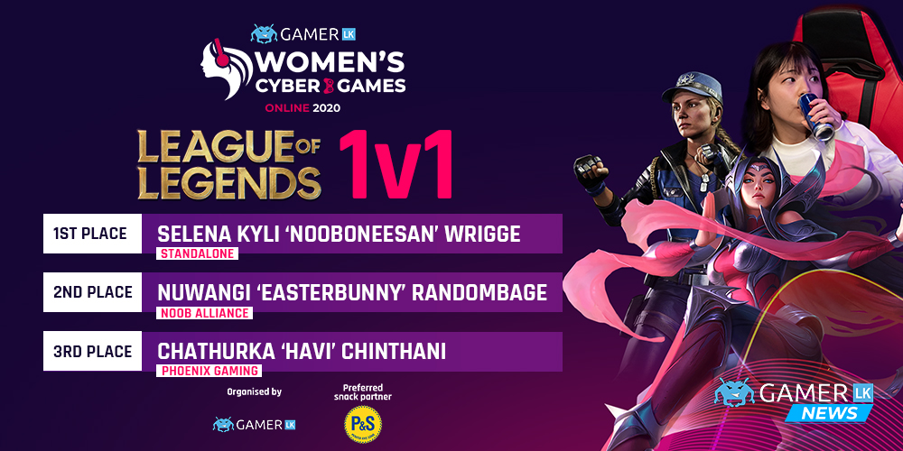 NoobOneechan beats nA – Easterbunny to take the Women’s League of Legends Title, PnX – Havi placed 3rd