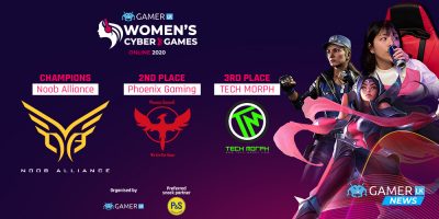 Noob Alliance emerge as the Overall Champions of Women’s Cyber Games Championship ’20, Phoenix Gaming places 2nd and Tech Morph secures 3rd