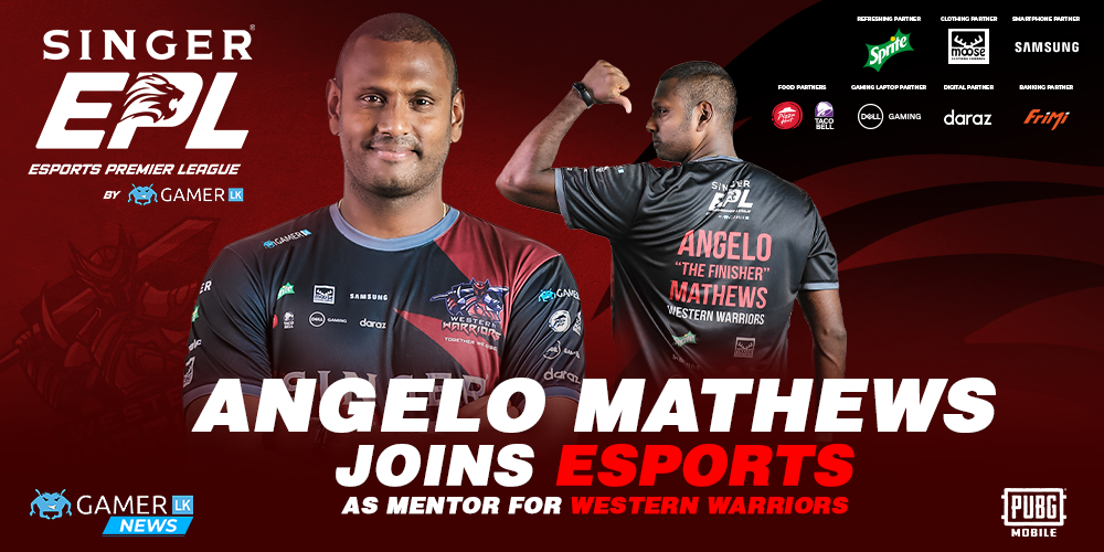 Angelo Mathews joins Gamer.LK’s SINGER Esports Premier League