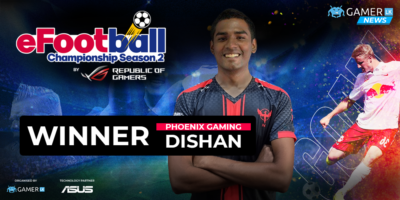 DISHAN crowned champion of the eFootball Championship Season 2 by Gamer.LK!