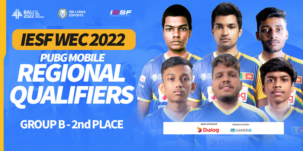 World Esports Championship 2022හි  අවසන් තරගයට සුදුසුකම් ලැබීම සඳහා තරග වැදුණු ශ්‍රී ලංකා PUBG MOBILE NRC ජාතික කණ්ඩායම, Nigma Galaxy කණ්ඩායම පරාජය කරයි.