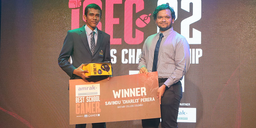 Amrak Best School Gamer Revealed at Gamer.LK’s School-level Esports Championship.